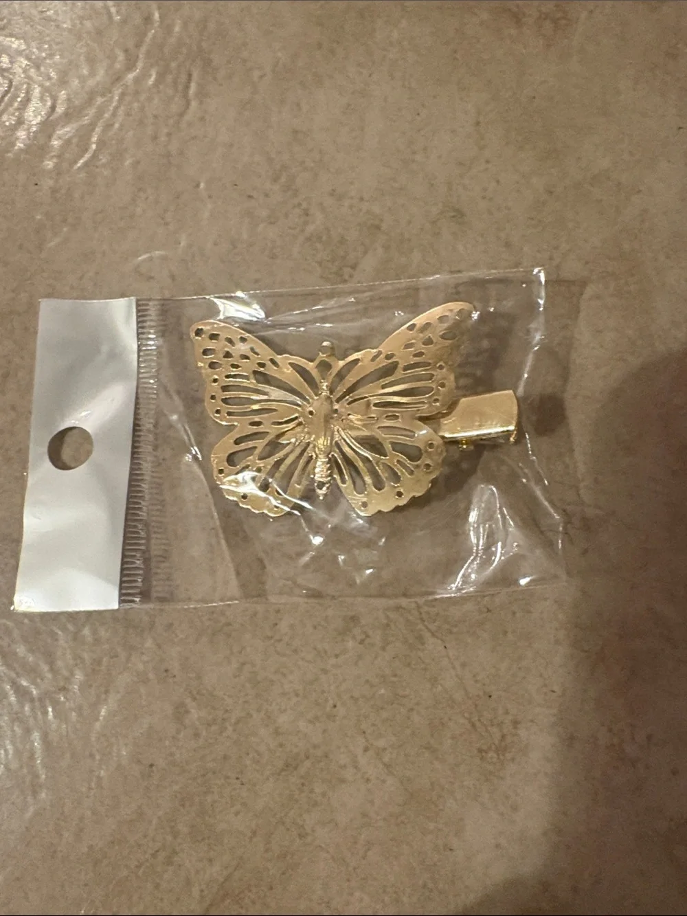 Gold Butterfly Hair Clip - Women Jewelry